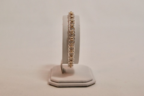 Helm Bracelet in Sterling Silver and 14kt Gold